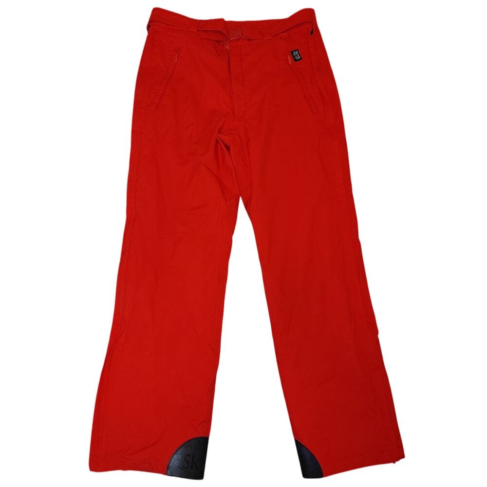 Goretex SKYR Red Ski Snow Pants Men Medium Adjustable Fully Lined Zippers Snaps